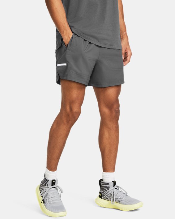 Men's UA Zone Pro 5" Shorts, Gray, pdpMainDesktop image number 0